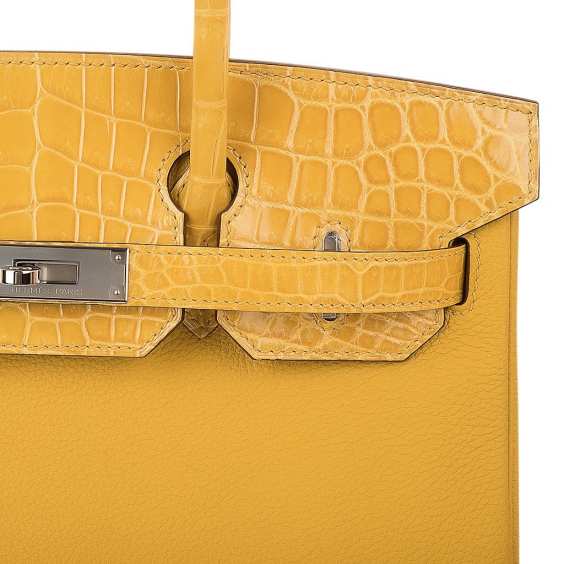 Birkin Touch 30 Bag Jaune Ambre Crocodile